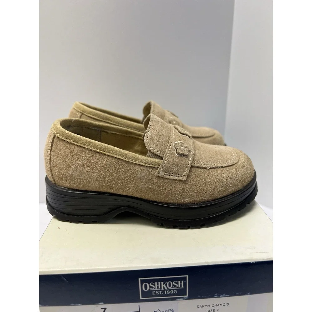 Oshkosh Daryn‎ Chamois Girl Size 7 Slip On Shoes Vintage Y2K 90s Mary Jane